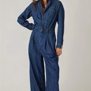 Free People We the Free The Franklin Tailored Denim Jumpsuit - Like New!